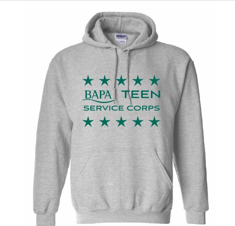 Product Description: Support BAPA by purchasing a cozy and stylish essential for our young neighborhood go-getters with hearts for making a positive difference in our Beverly/Morgan Park community.</br> BAPA Teen Service Corps Sweatshirt